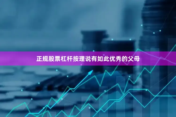 正规股票杠杆按理说有如此优秀的父母